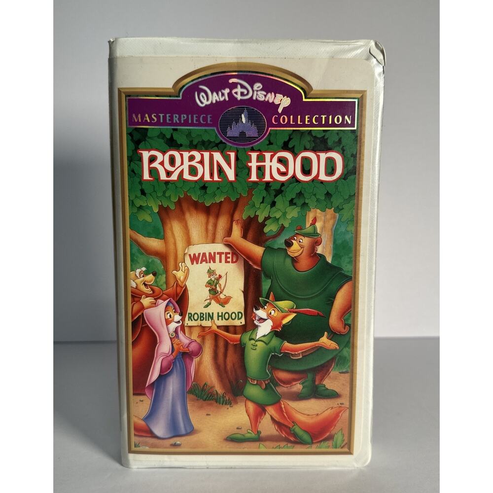 Walt Disney's ROBIN HOOD VHS 1973 Animated Movie Fox Archer Rescues Maid Marion